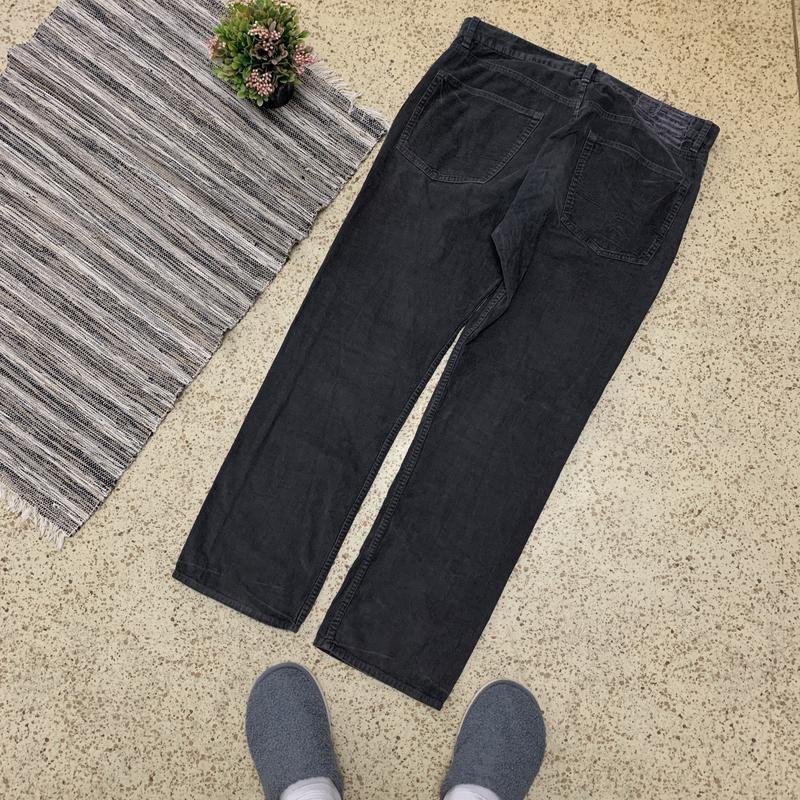 Uomo Polo Jeans Pantaloni Grigio Denim 36