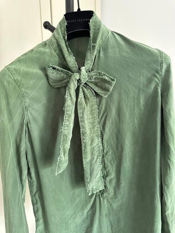 Женский Celine Блузка Зелёный Шелк 34