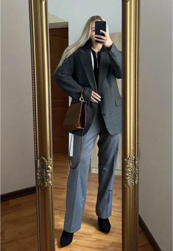 Damen DKNY Hose Grau Viskose M