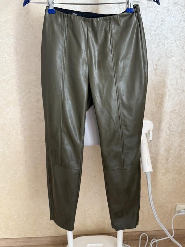 Women s.Oliver Trousers Brown Eco Leather 36