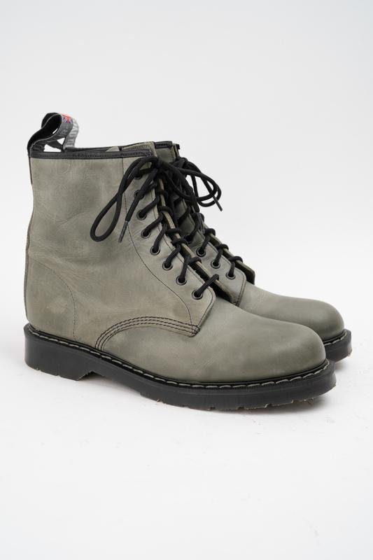 Мужские Solovair Ботинки Серые Кожа 43
