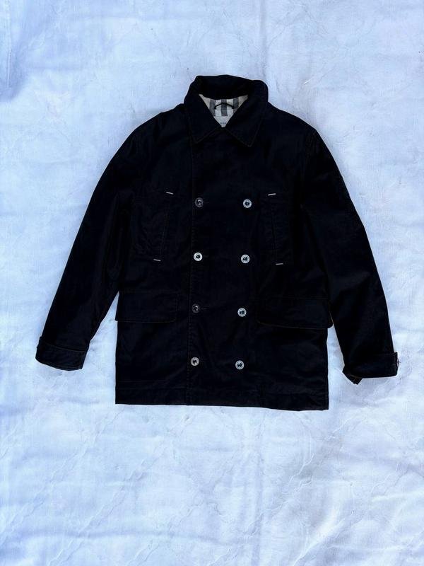 Damen Burberry Jacke Schwarz Baumwolle M