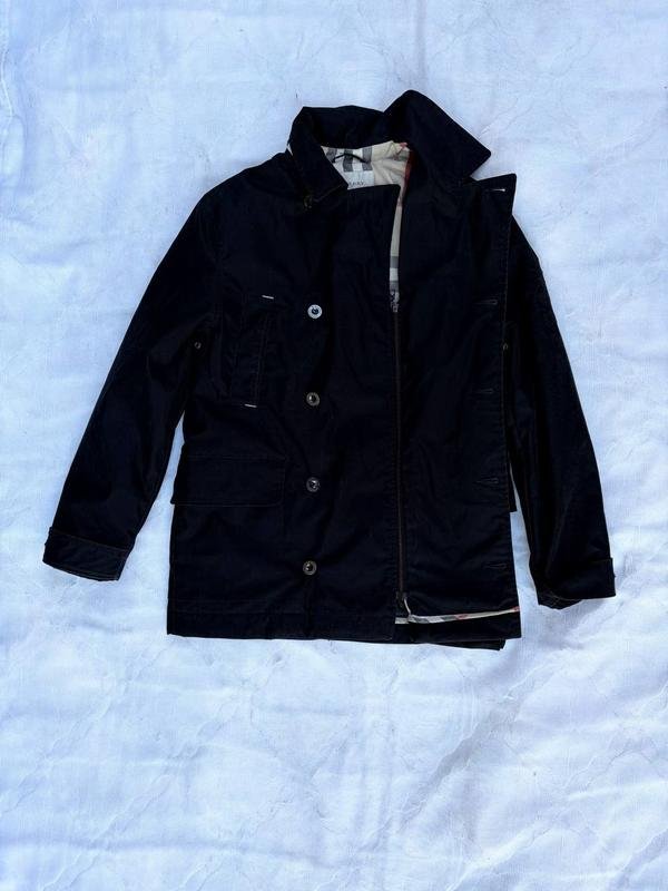 Damen Burberry Jacke Schwarz Baumwolle M