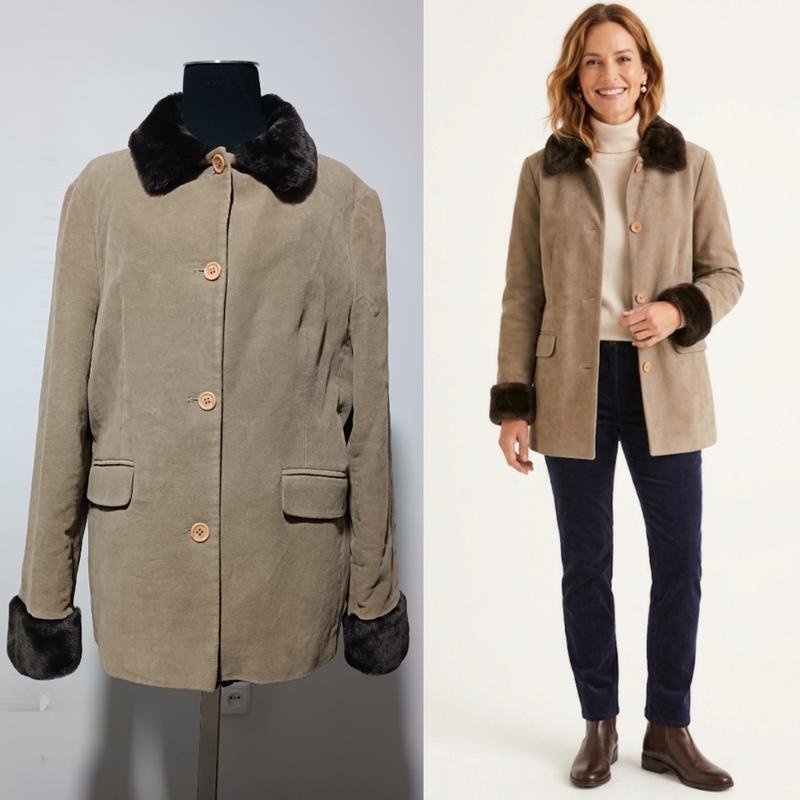 Женский Boden Куртка Бежевый Хлопок L