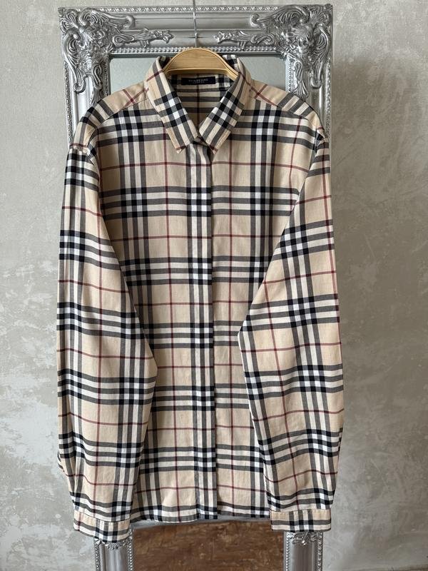 Damen Burberry Hemd Beige Baumwolle L