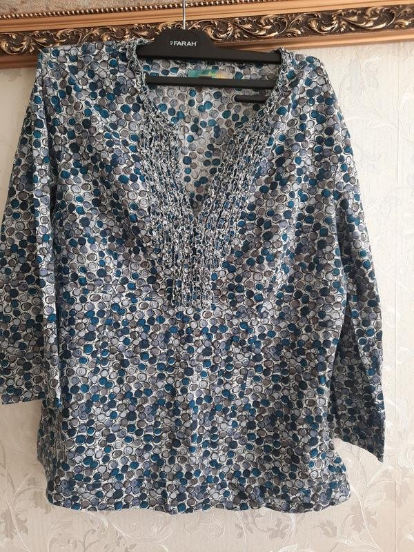 Женская Boden Блуза Серый Хлопок 40