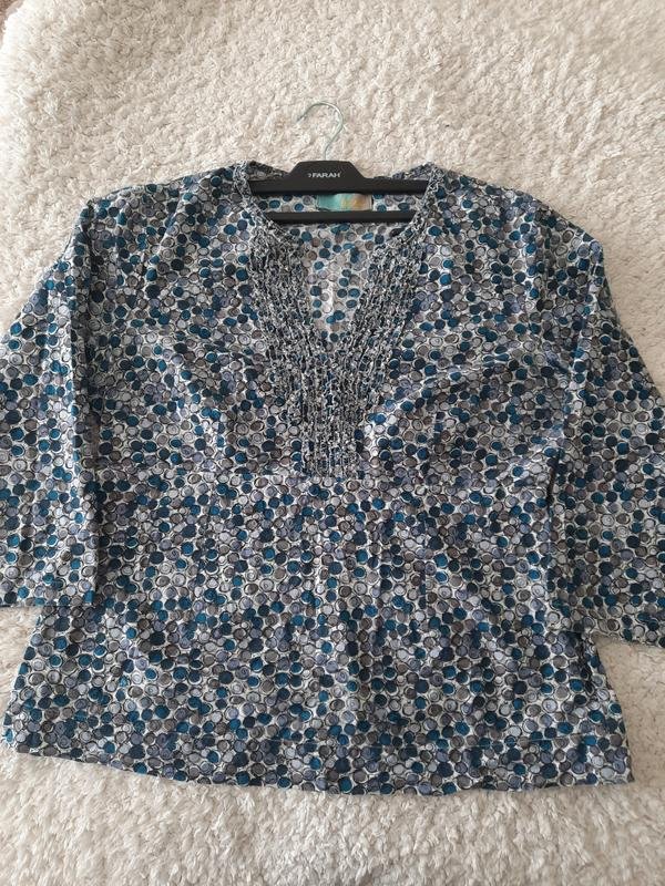 Женская Boden Блуза Серый Хлопок 40