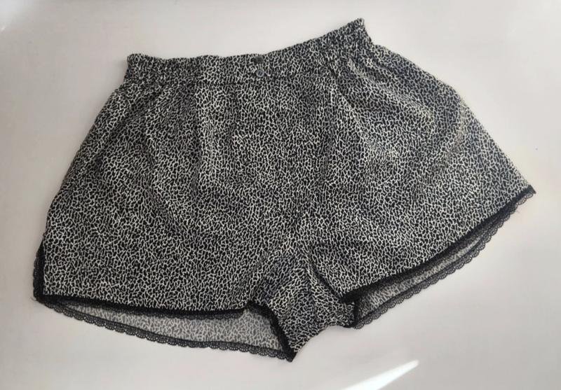 Women Versace Pajama Shorts Black Silk S