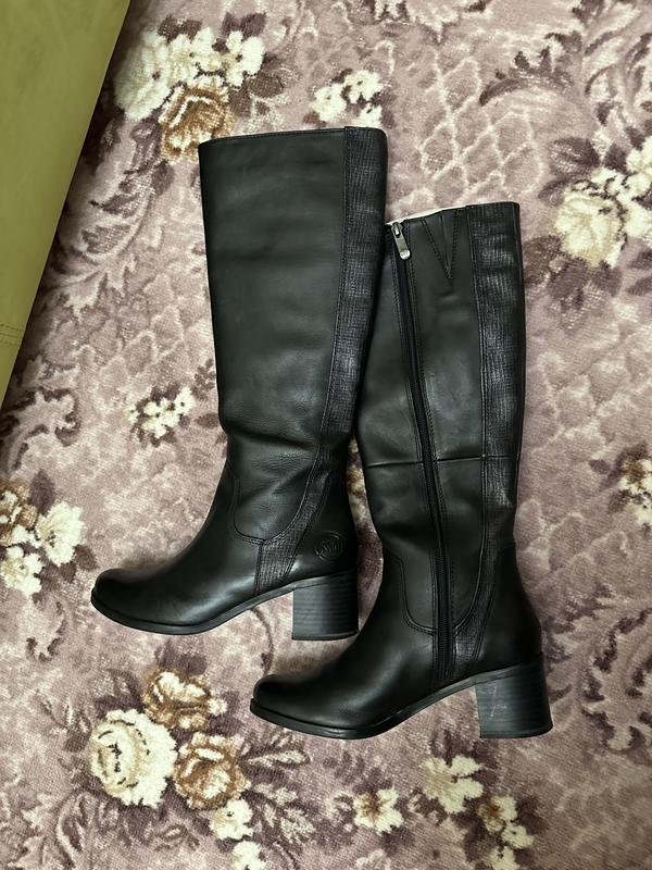 Women Marco Tozzi Boots Black Leather 38