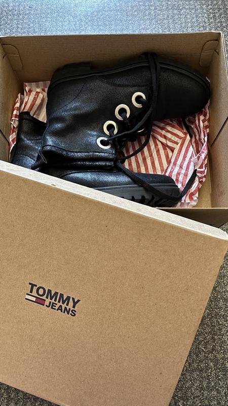 Женские Tommy Jeans Ботинки Чёрные Кожа 36