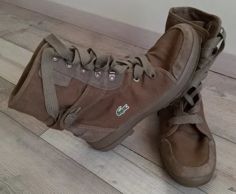 Donna Lacoste Stivali Kaki Suede 39