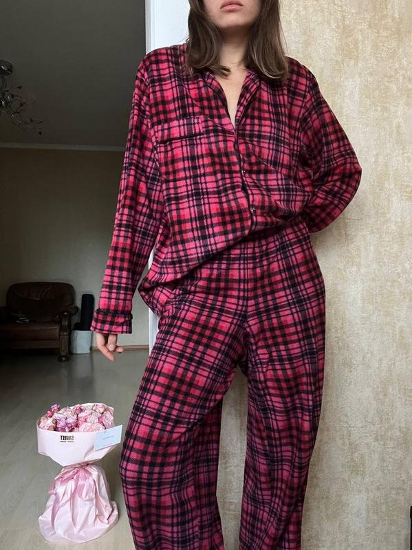 Damen DKNY Pyjama Rosa Polyester L