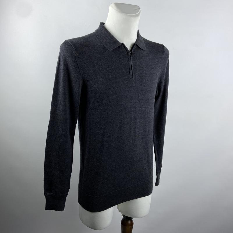 Herren Marks & Spencer Pullover Grau Wolle S
