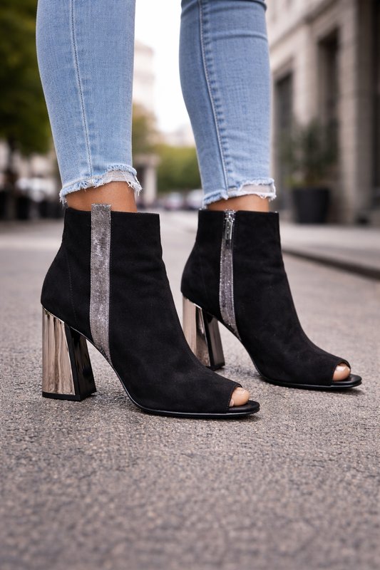 Femme Vitto Rossi Bottines Noires Suède 40