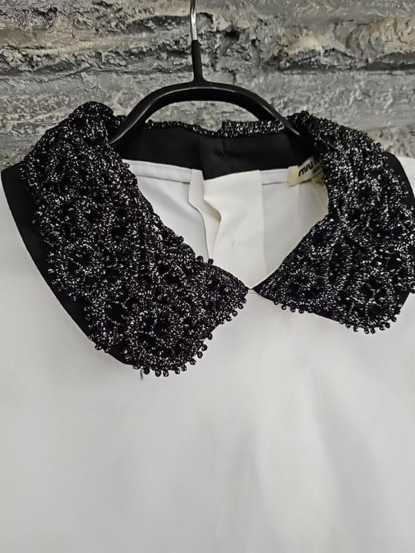 Femme Miu Miu Chemisier Noir Coton S