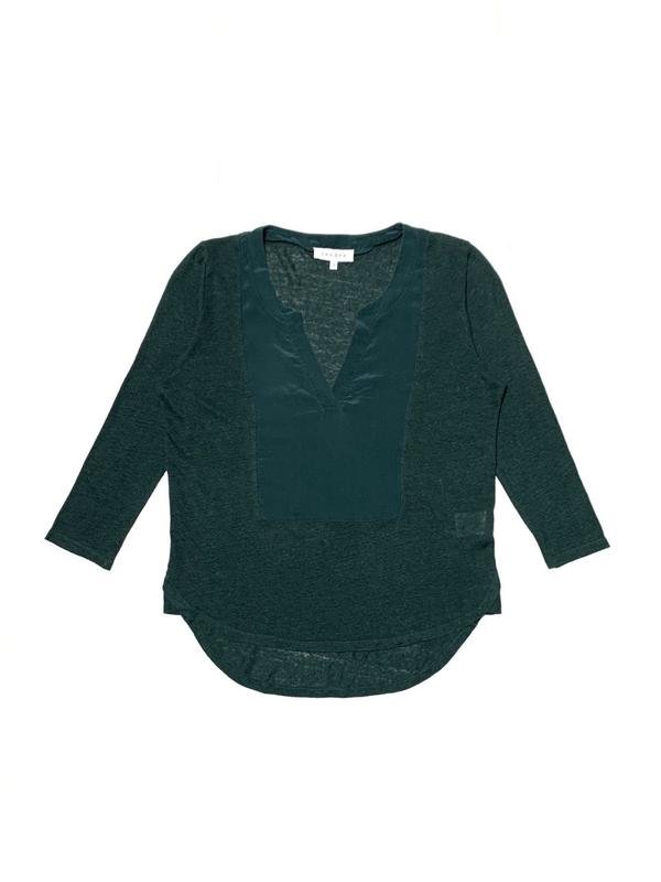 Femme Sandro Paris Chemise Verte Lin M