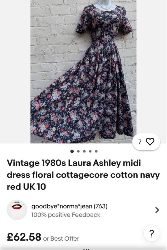 Femme Laura Ashley Robe Verte Viscose 42-48