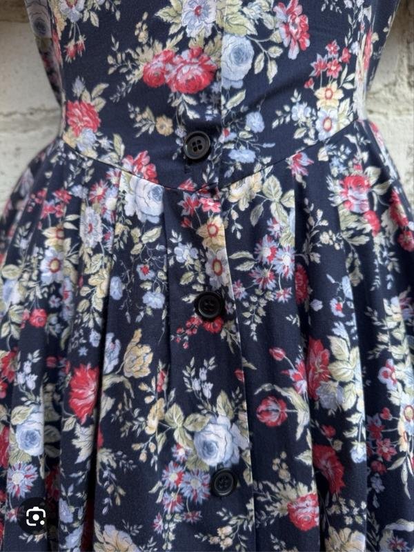 Femme Laura Ashley Robe Verte Viscose 42-48