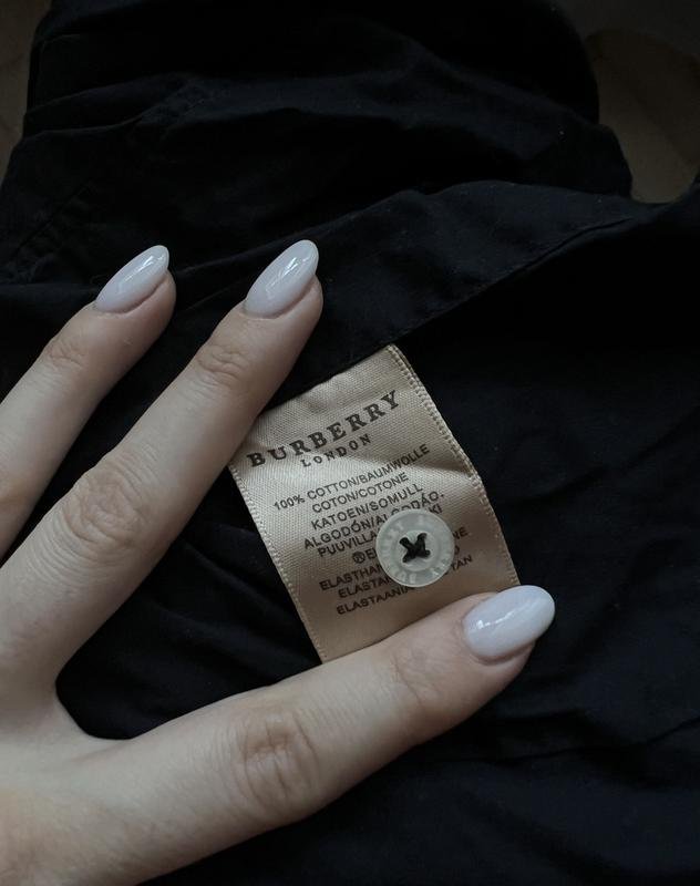 Damen Burberry Hemd Schwarz Baumwolle S