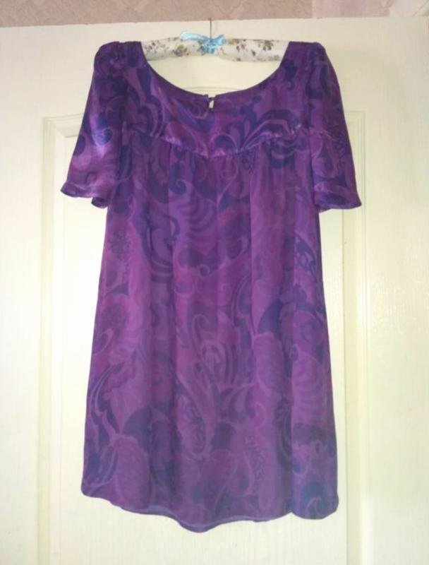 Damen French Connection Kleid Flieder Seide 36