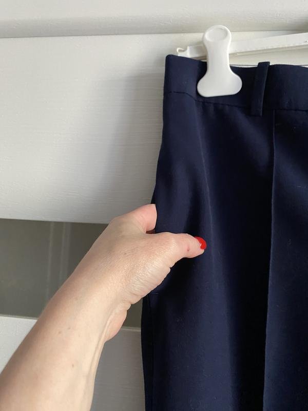 Женские Celine Брюки Тёмно-синий Шерсть 38