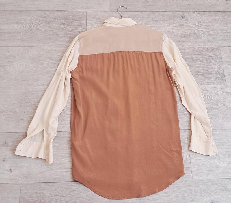 Damen DKNY Hemd Beige Seide 46