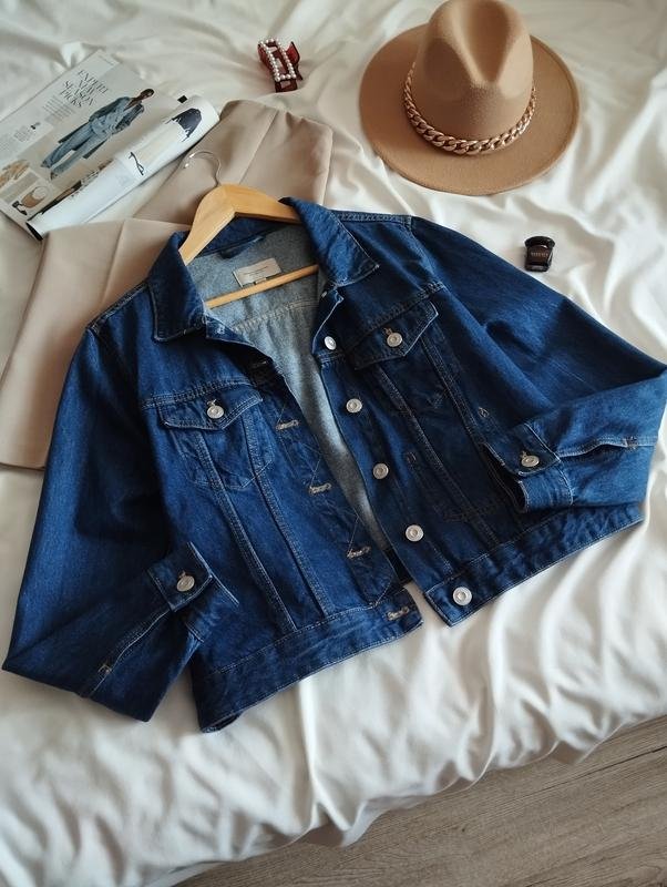 Damen French Connection Jacke Marineblau Baumwolle