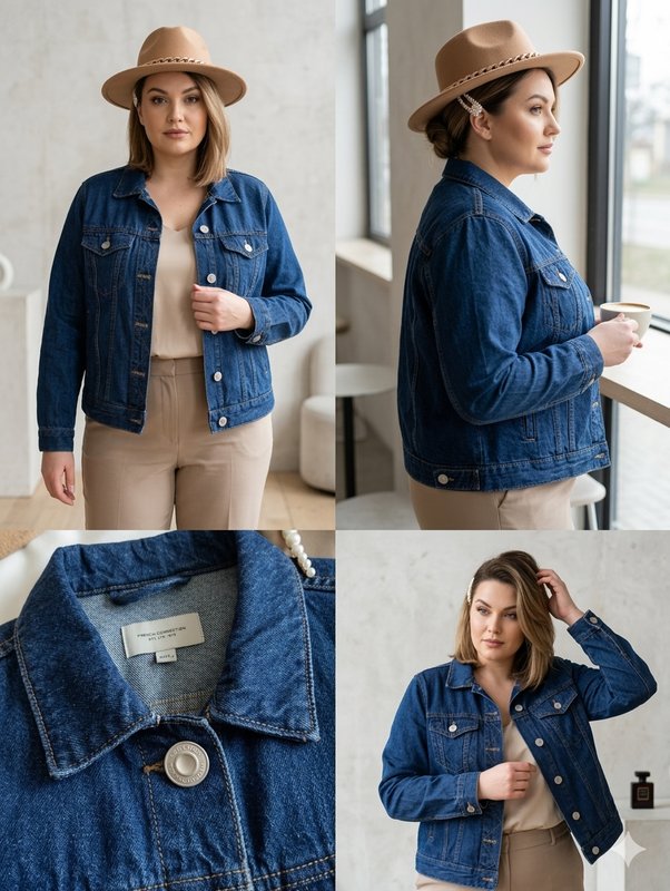 Damen French Connection Jacke Marineblau Baumwolle