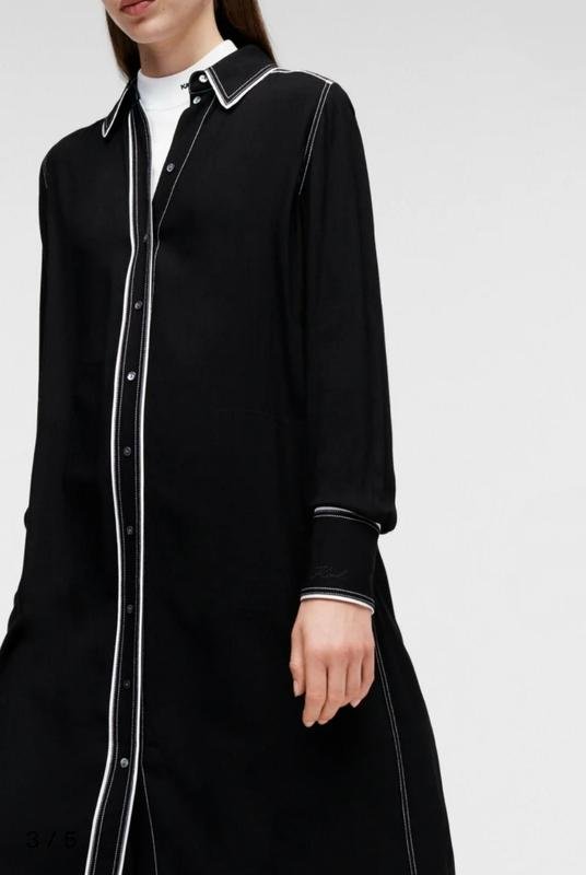 Женское Karl Lagerfeld Платье Чёрное Вискоза 36