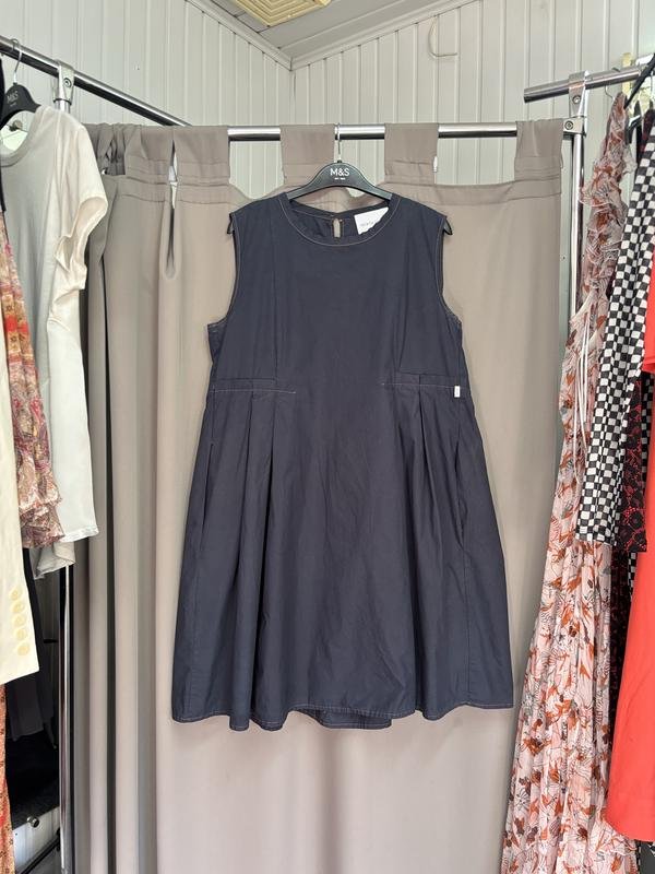 Women Vicario Cinque Dress Navy Cotton L