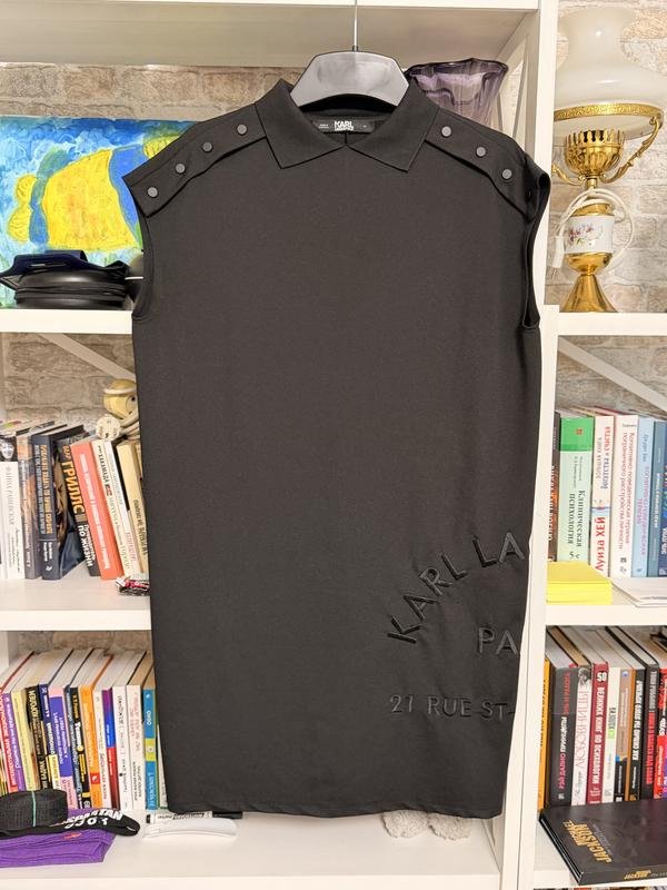 Женское Karl Lagerfeld Платье Чёрный Хлопок 40