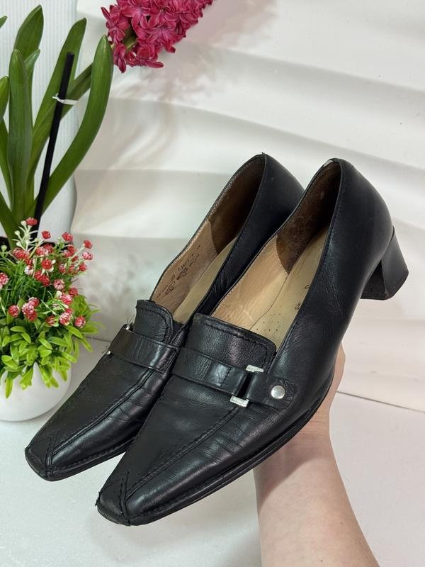 Women Gabor Loafers Black Leather 42