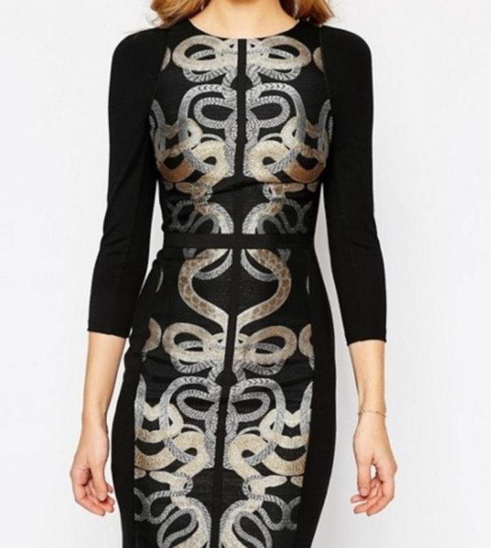 Donna Ted Baker Abito Nero Elastan 46