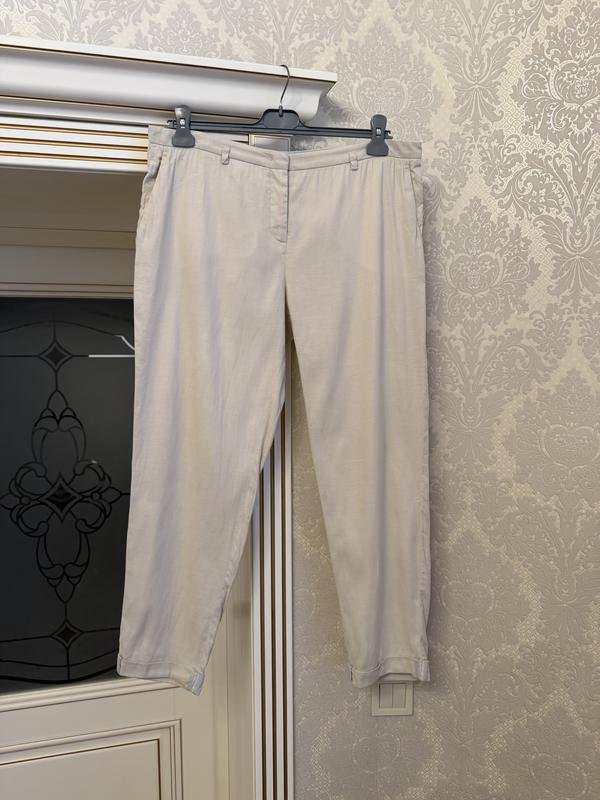 Women Fabiana Filippi Trousers Beige Linen XL