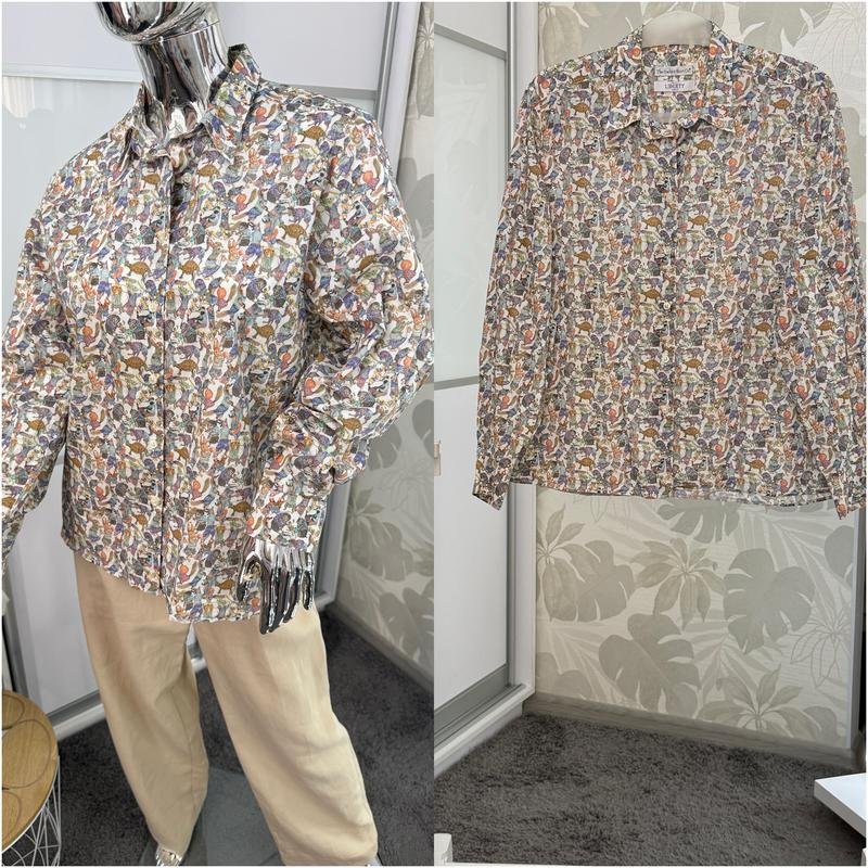 Femme The Oxford Shirt Co Chemise Beige Coton L