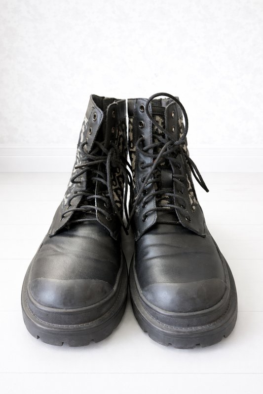 Damen Dior Stiefel Schwarz Textil 42