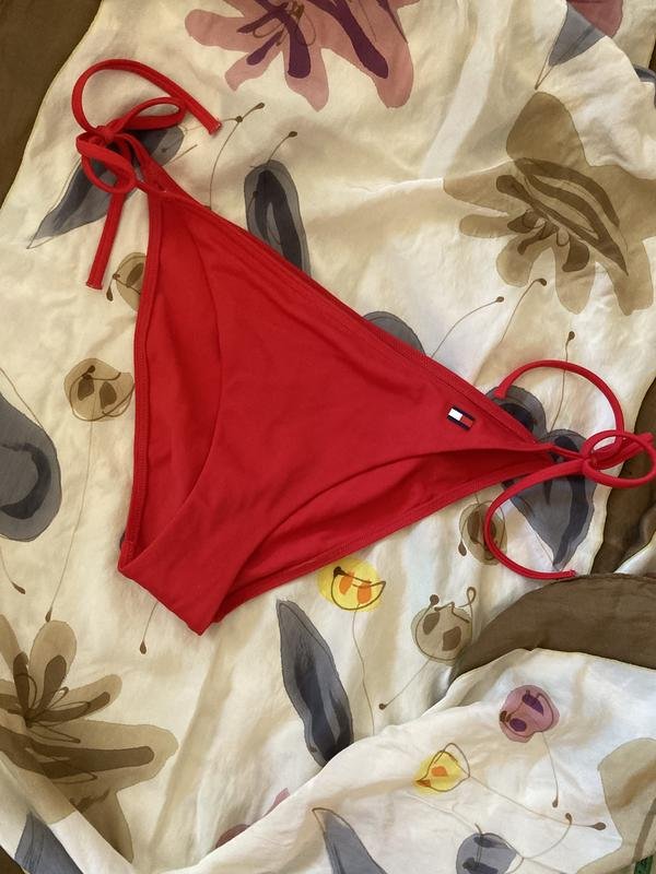 Damen Tommy Hilfiger Badehose Rot Elasthan M