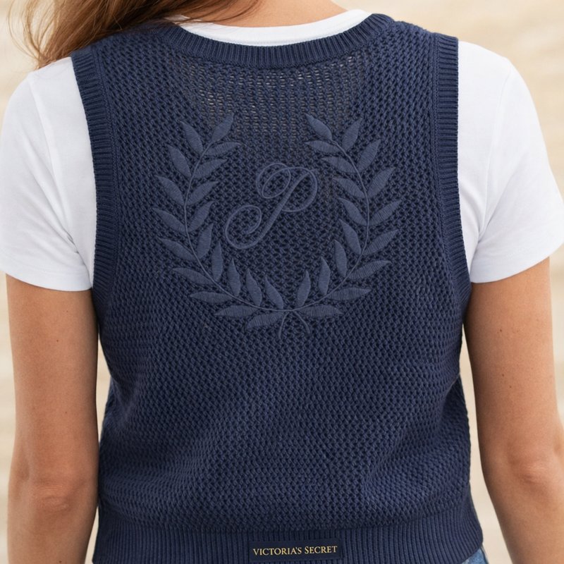 Damen Victoria's Secret Weste Marineblau Strick XS