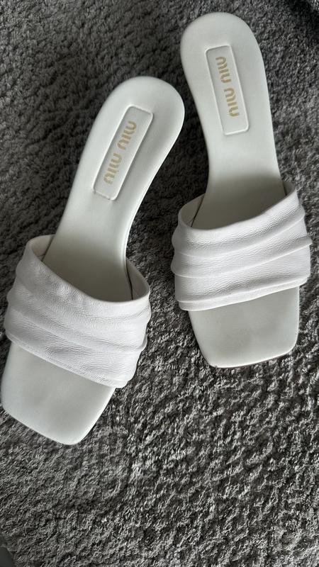 Femme Miu Miu Talons Beige Cuir 40