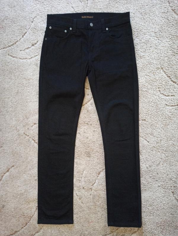 Мужской Nudie Jeans Джинсы Чёрный Хлопок 32