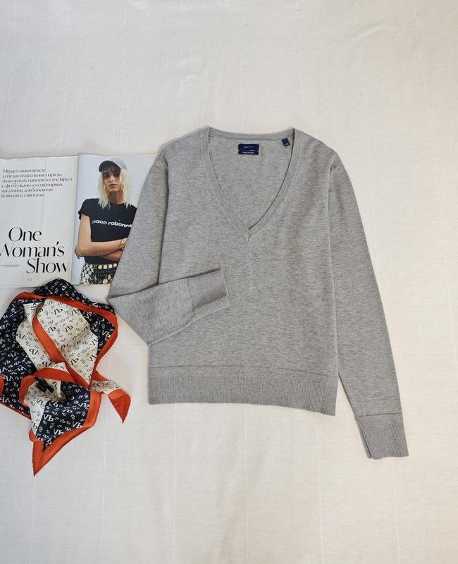Donna Gant Maglione Grigio Cotone S
