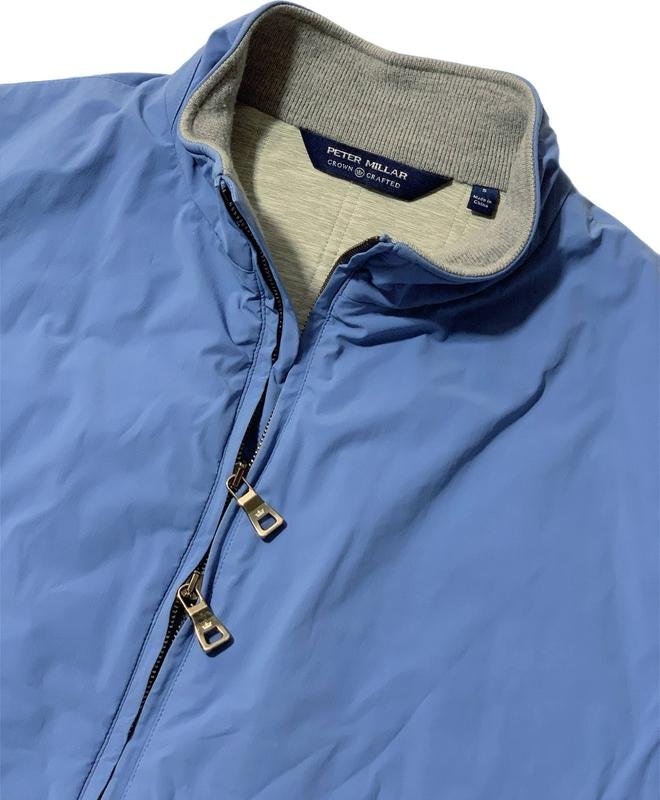 Мужской Peter Millar Куртка Тёмно-синий Шерсть S