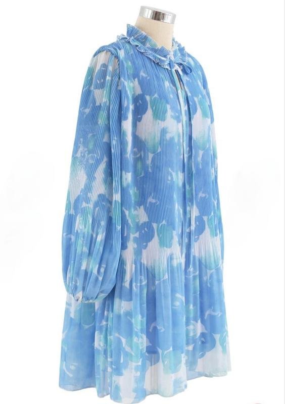 Women Ganni Dress Blue Polyester M