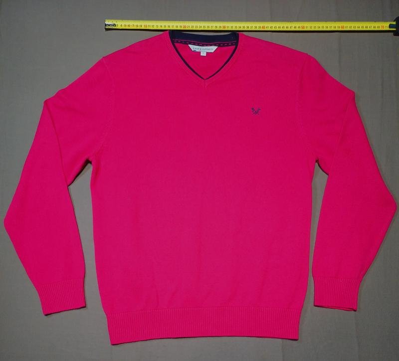 Men Crew Clothing Sweater Fuchsia Cotton L