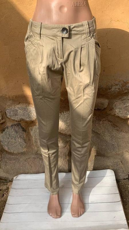 Damen DKNY Hosen Beige Baumwolle L
