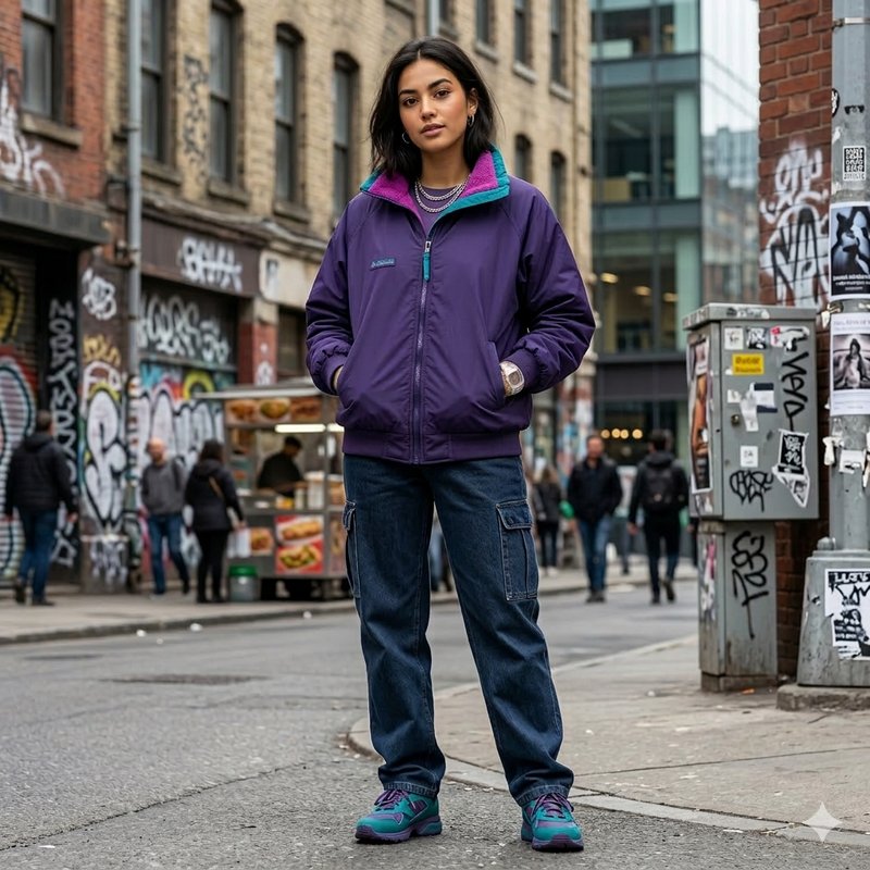 Damen Columbia Jacke Lila L