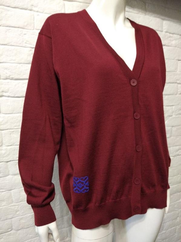 Women Sandro Paris Sweater Burgundy Wool M