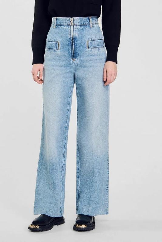Femme Sandro Paris Jeans Bleu Denim S