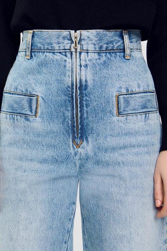 Women Sandro Paris Jeans Blue Denim S