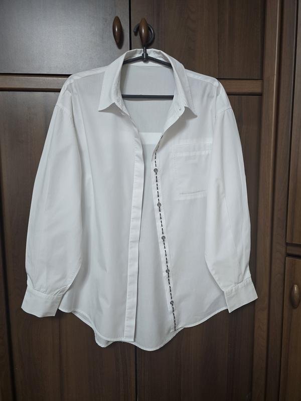 Damen DKNY Hemd Weiß Baumwolle 40